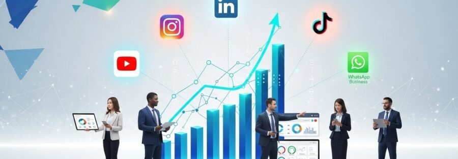 Modern digital marketing visual