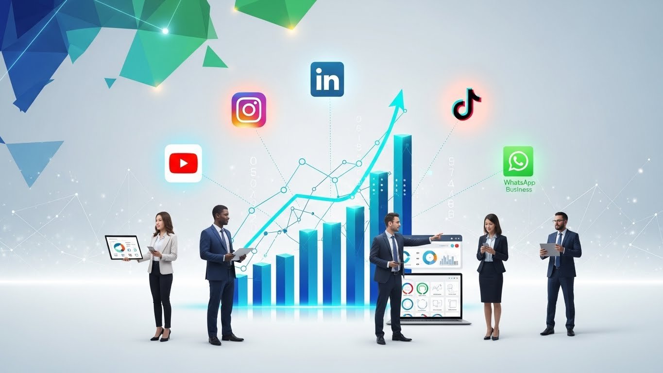 Modern digital marketing visual